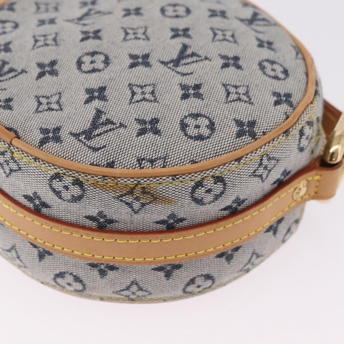 Louis Vuitton Jeanne Mini Lin, Blue, Canvas, Crossbody Bag