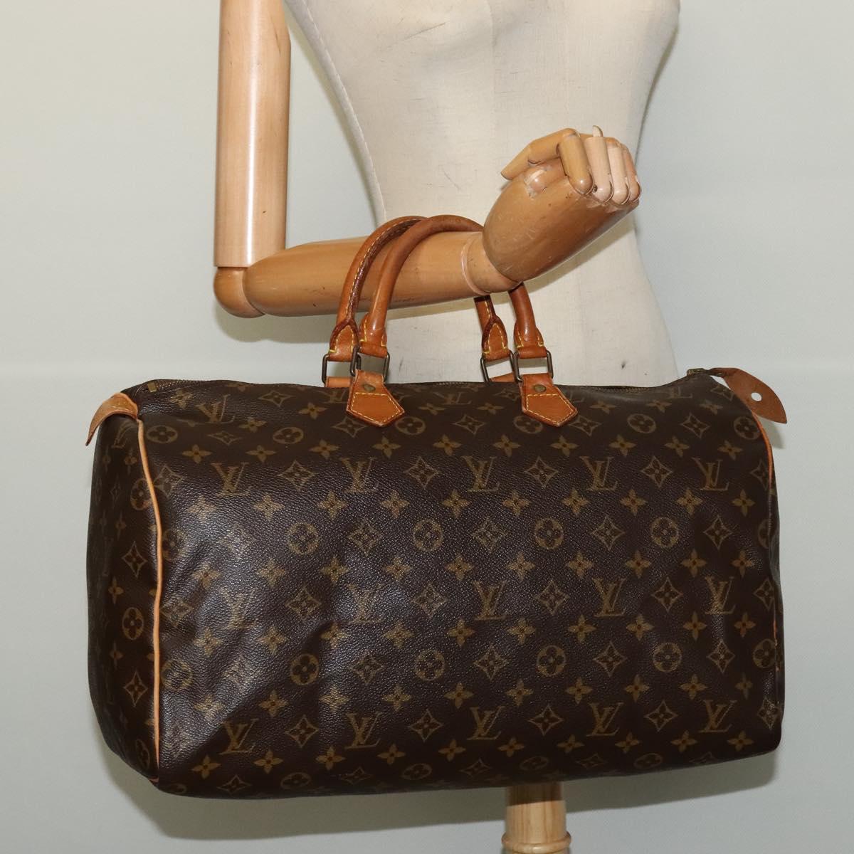 Louis Vuitton Speedy Handbag Monogram Canvas, BROWN, CANVAS, Handbag