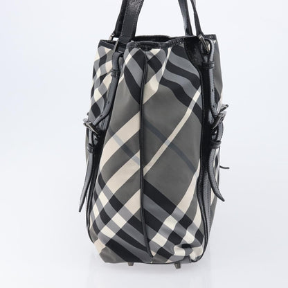 Burberry Nova Check Tote canvas check pattern, Black, Nylon, Handbag