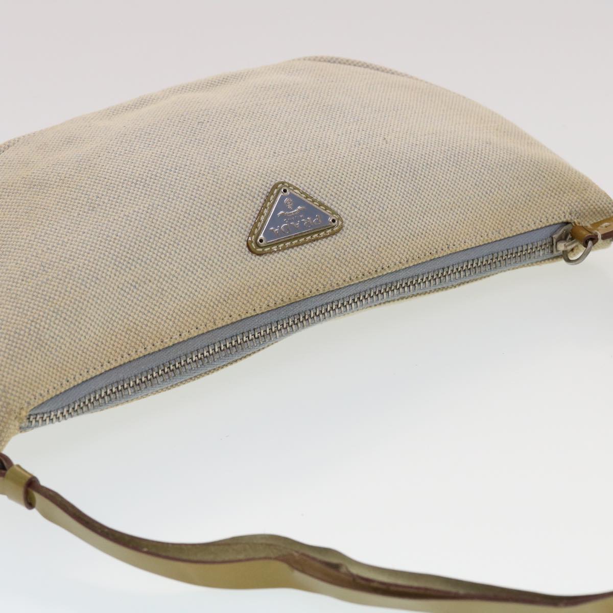 Prada, Beige, Canvas, clutch