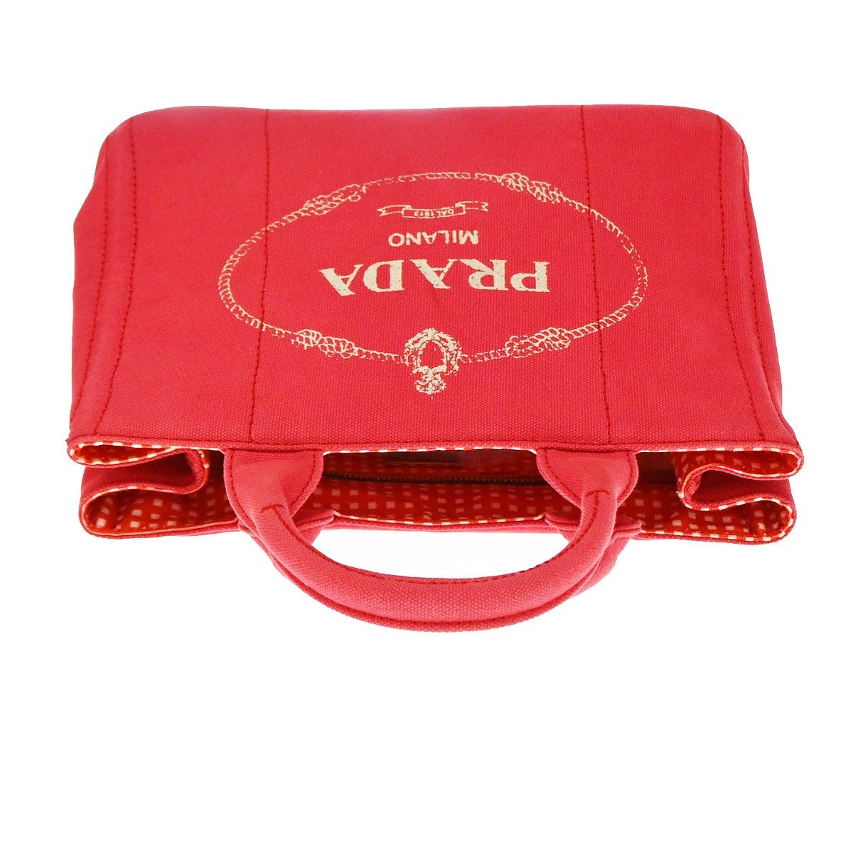 Prada Canapa Canvas, Red, Canvas, Tote Bag
