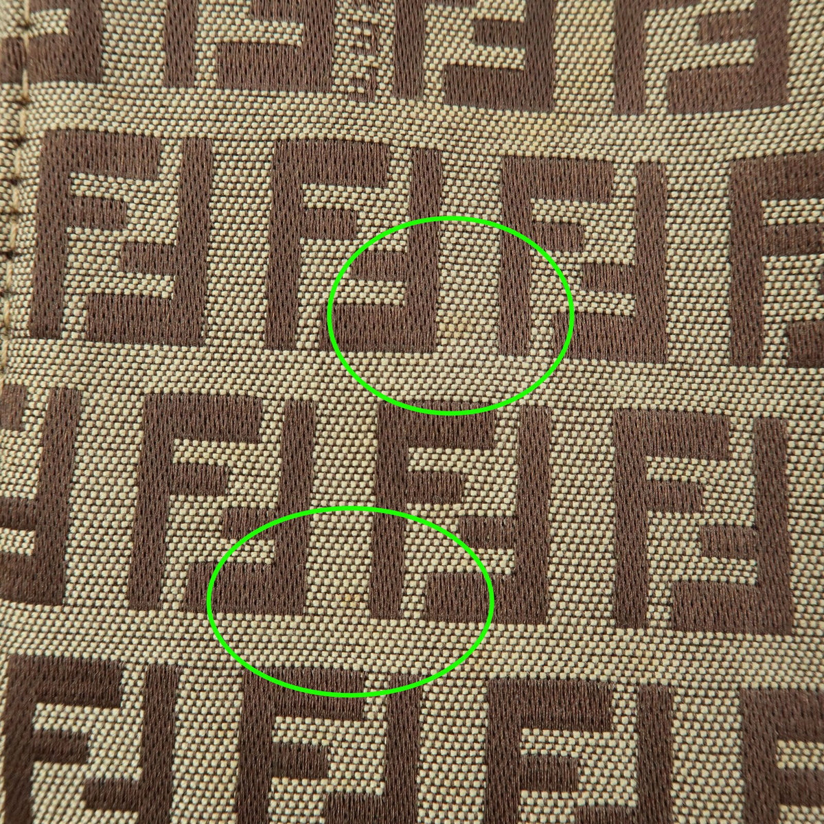 Fendi Fendi mamma baguette Jacquard Canvas, Beige, Canvas, Handbag