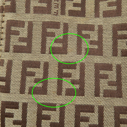 Fendi Fendi mamma baguette Jacquard Canvas, Beige, Canvas, Handbag