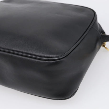 Salvatore Ferragamo Gancini Leather, Black, Leather, Crossbody Bag