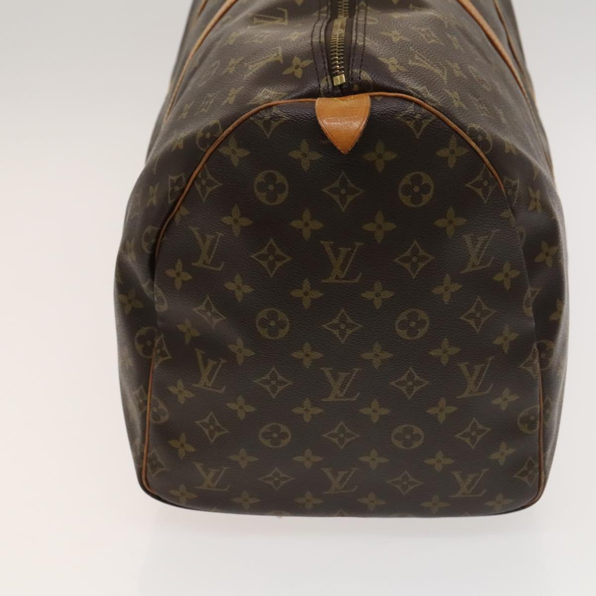 Louis Vuitton Keepall 55, Brown, Canvas, travel