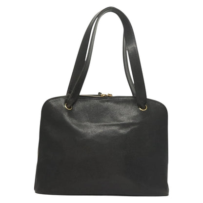 Chanel Coco Mark, Black, Leather, tote