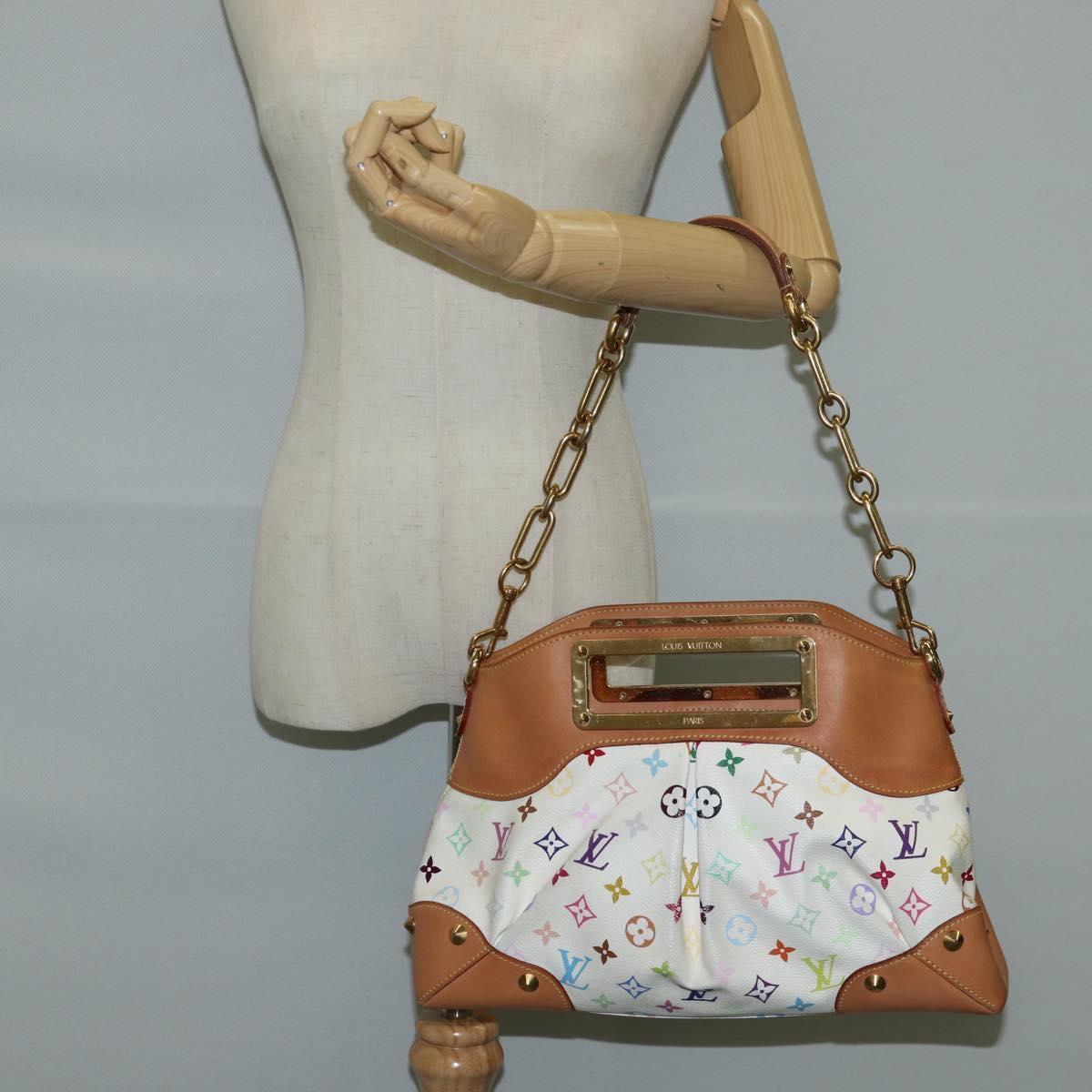 Louis Vuitton Judy, White, Canvas, handbag