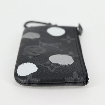 Louis Vuitton Pochette Clés, Black, Canvas, wallet