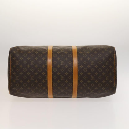 Louis Vuitton Keepall 55, Brown, Canvas, travel