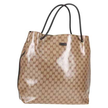 Gucci GG crystal, Beige, Canvas, tote