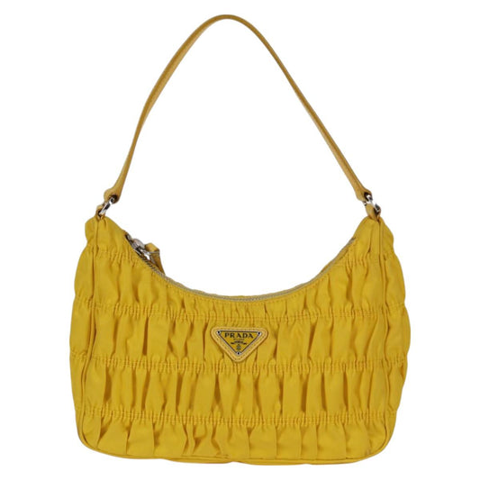 Prada Re-Nylon, Yellow, NYLON, clutch