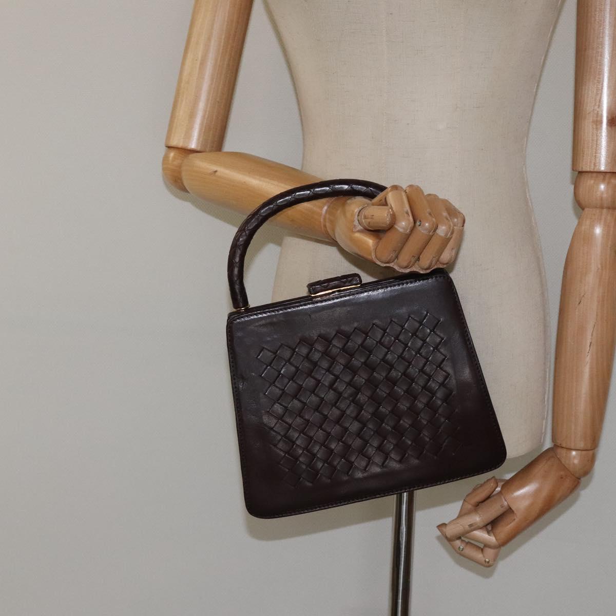 Bottega Veneta Intrecciato, Brown, Leather, handbag