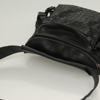 Bottega Veneta Intrecciato, Black, Leather, shoulder