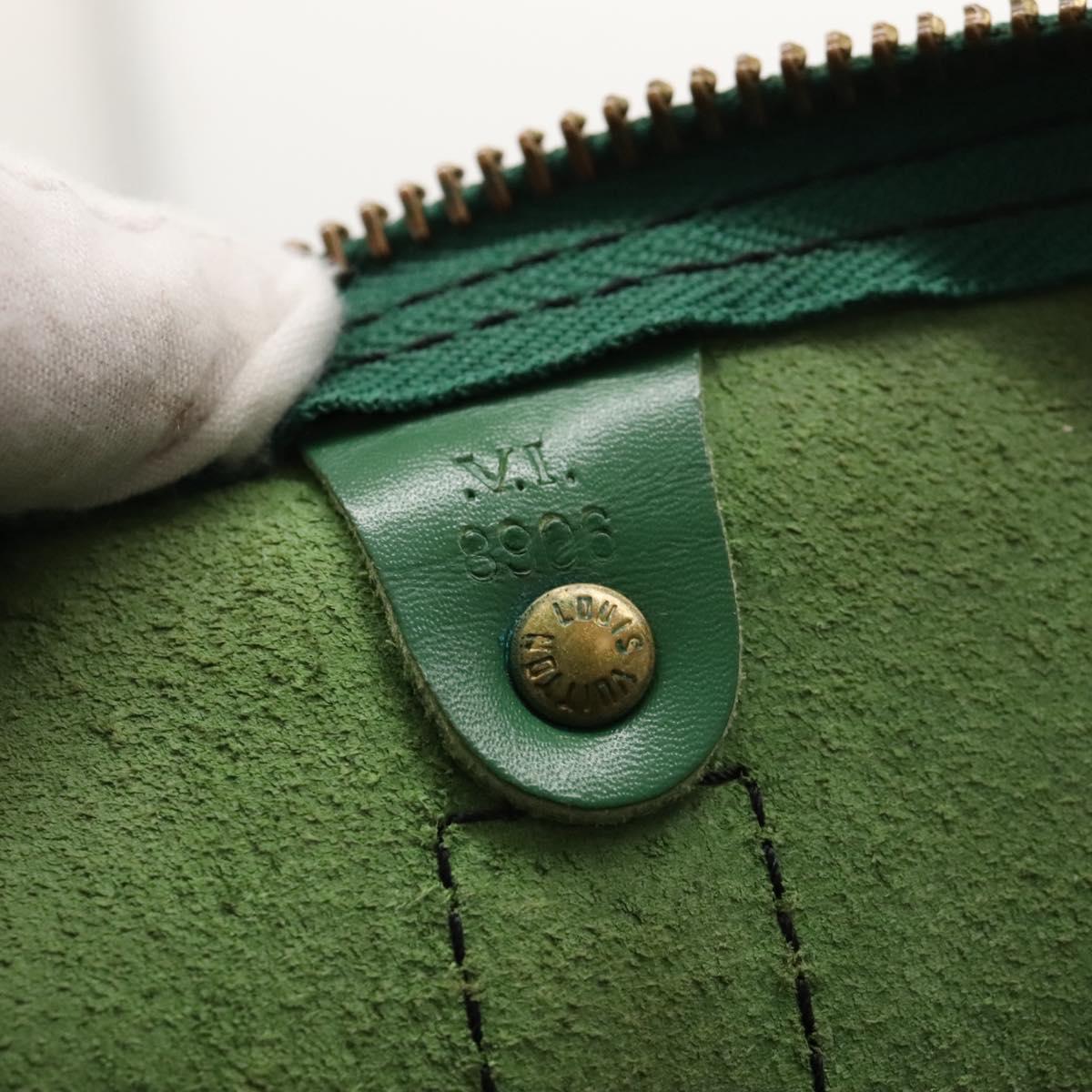 Louis Vuitton Keepall 50, Green, Leather, travel