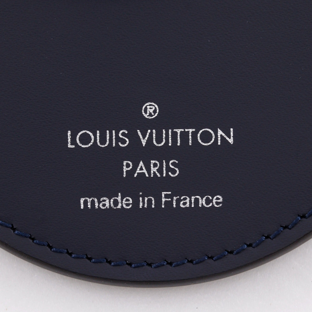 Louis Vuitton Round Illustre Keychain Limited Edition Upside Down Monogram Ink, Black, Leather, Charm