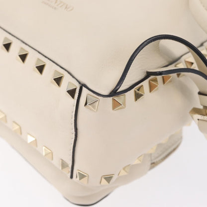 Valentino Garavani Rockstud Leather, Beige, Leather, Tote Bag