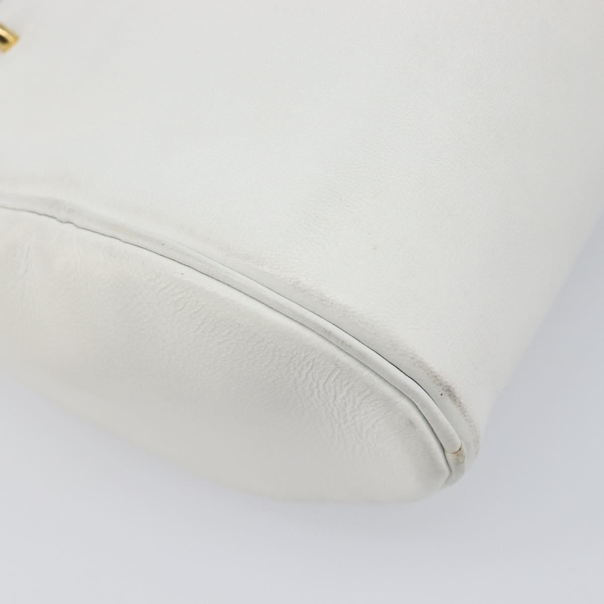 Christian Dior Shoulder Leather, White, Leather, Shoulder Bag