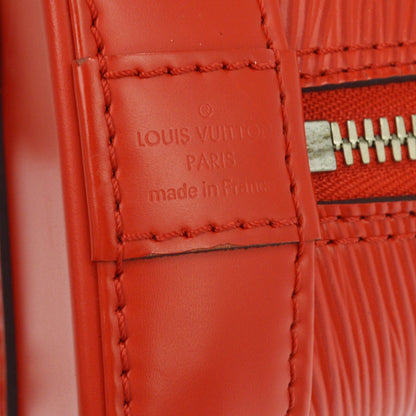 Louis Vuitton Alma Epi Leather, Red, Leather, Handbag