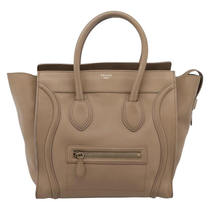 Celine Shopper Luggage Leather, Beige, Leather, Handbag