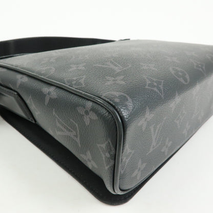 Louis Vuitton District Messenger Monogram Eclipse Canvas, Gray, Canvas, Handbag