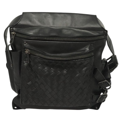 Bottega Veneta Intrecciato, Black, Leather, shoulder