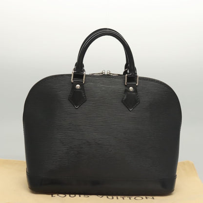 Louis Vuitton Alma, Black, Leather, handbag