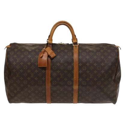 Louis Vuitton Keepall 60, Brown, Canvas, travel