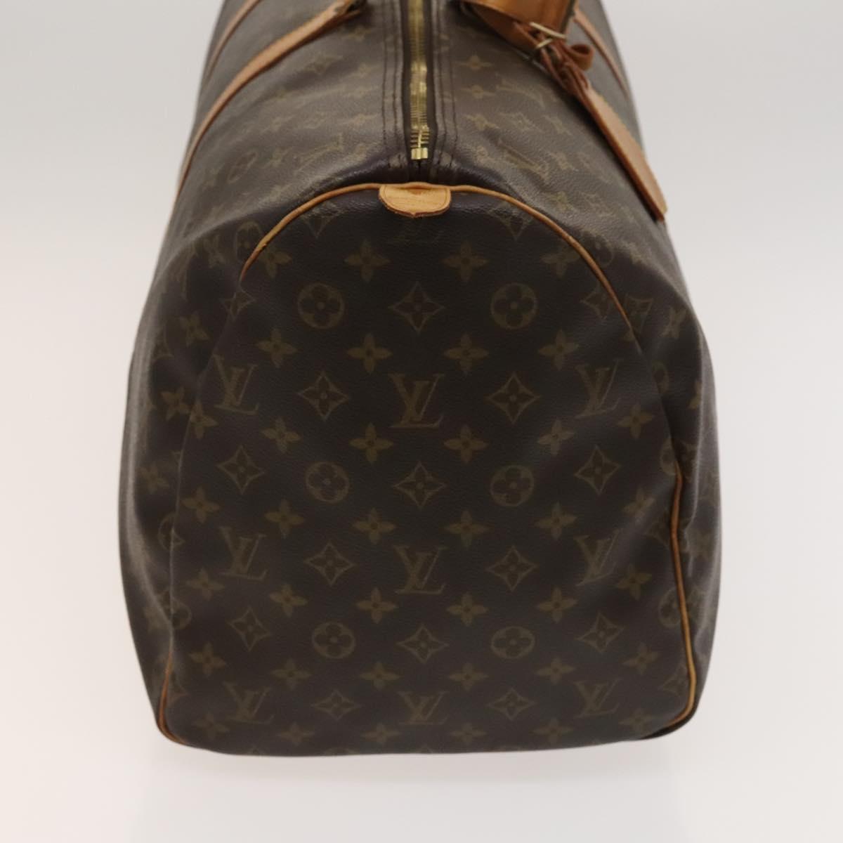 Louis Vuitton Keepall 55, Brown, Canvas, travel