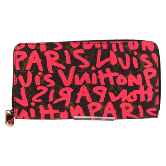 Louis Vuitton Portefeuille zippy, Pink, Canvas, wallet