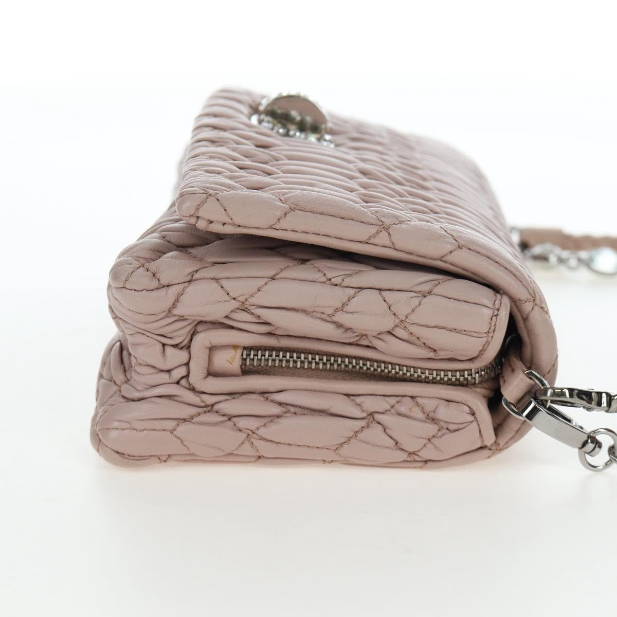 Miu Miu Crystal Clutch Matelasse Leather, Pink, Leather, Clutch