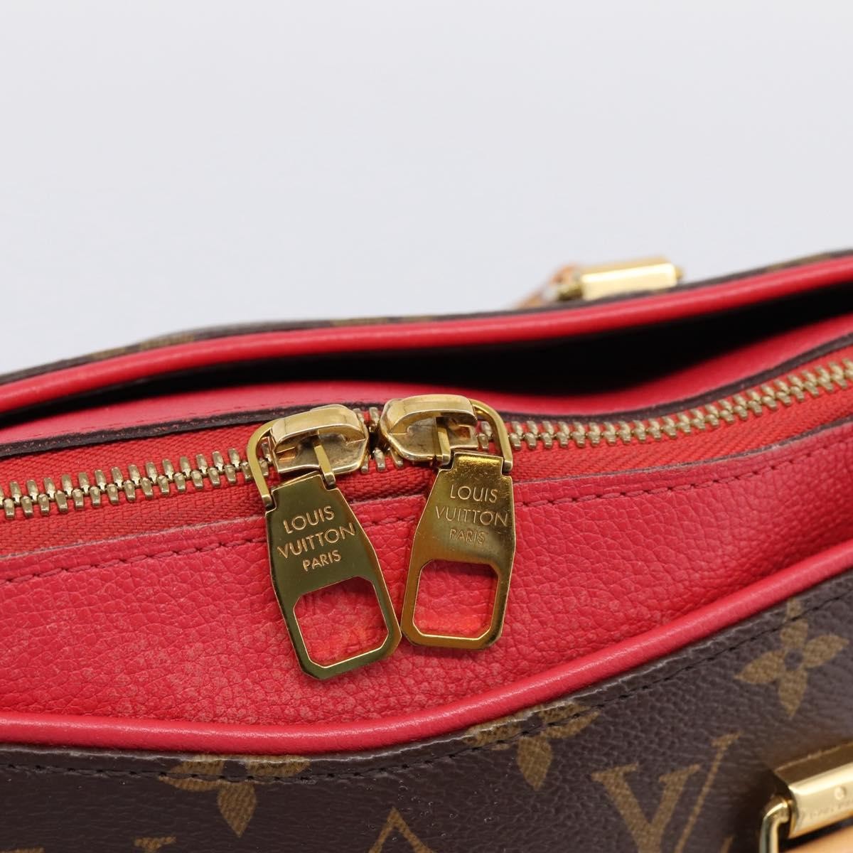 Louis Vuitton Pallas Monogram Canvas with Leather, Brown, Canvas, Tote Bag
