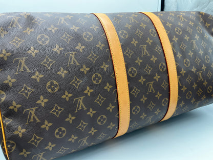 Louis Vuitton Keepall Bag Monogram Canvas, Brown, Canvas, Travel Bag