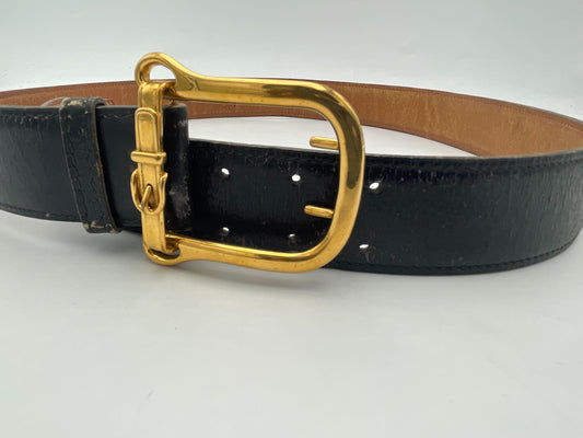 Hermes Buckle Belt Canvas, BLACK, LEATHER, Belts