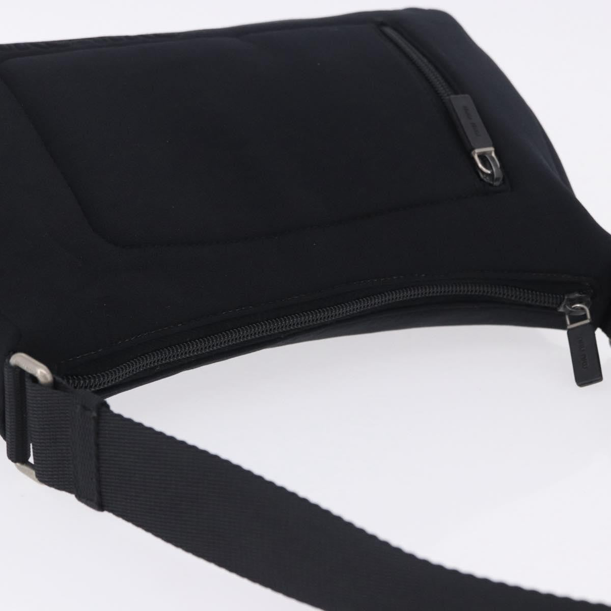 Miu Miu Shoulder Leather, Black, Nylon, Shoulder Bag