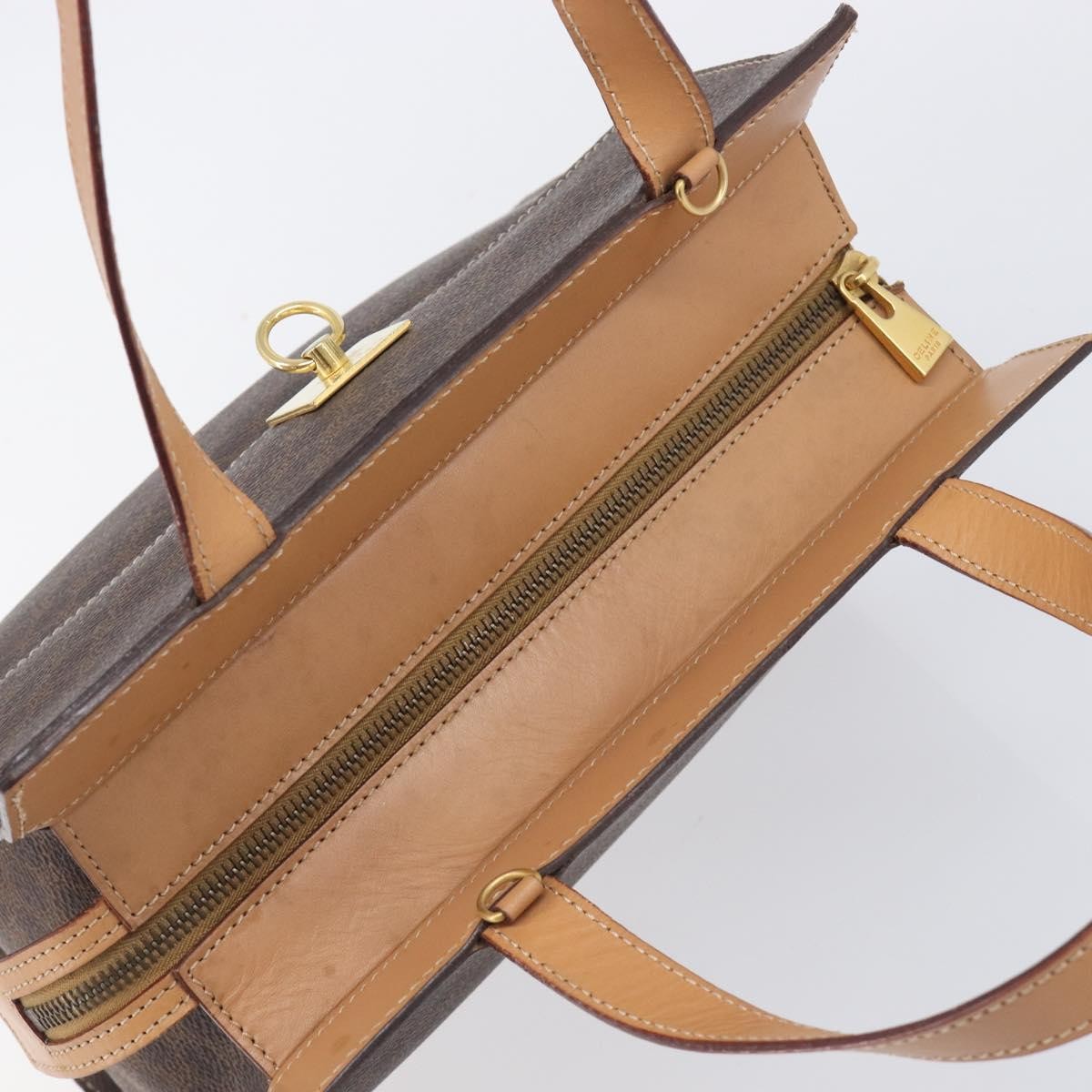 Celine Handbag Canvas, Brown, Canvas, Handbag