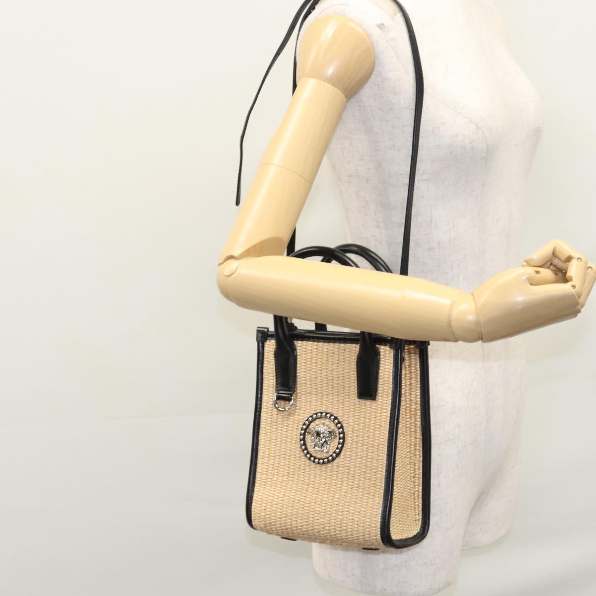 Versace Medusa, Beige, Canvas, tote