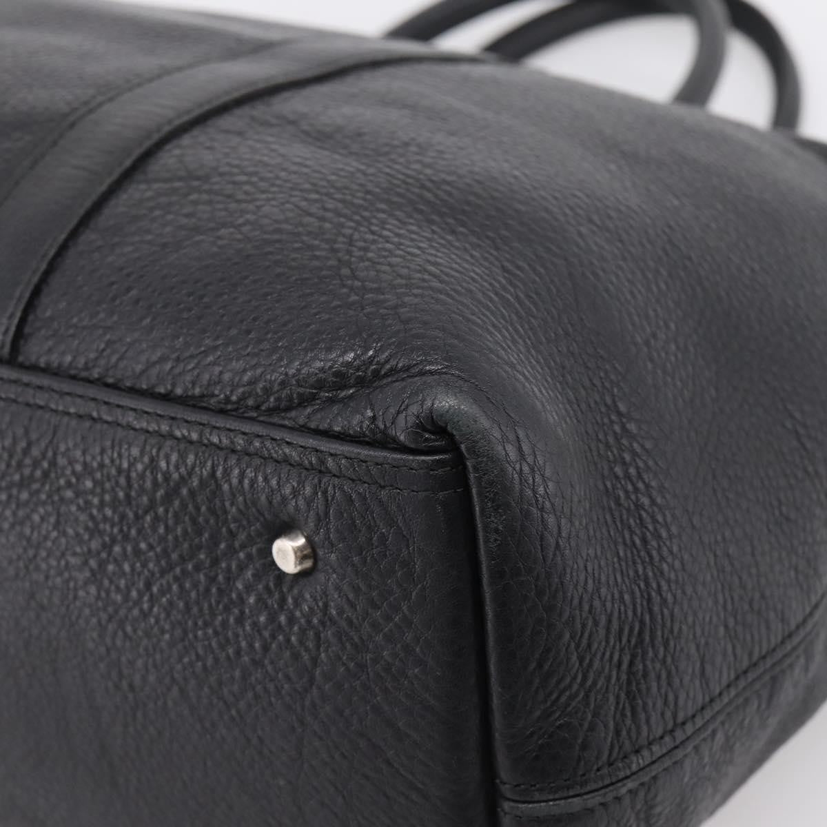 Burberry Black Label Leather, Black, Leather, Tote Bag
