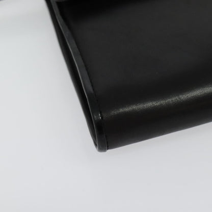 Fendi Envelope Clutch Leather, BLACK, LEATHER, Clutche & pouche