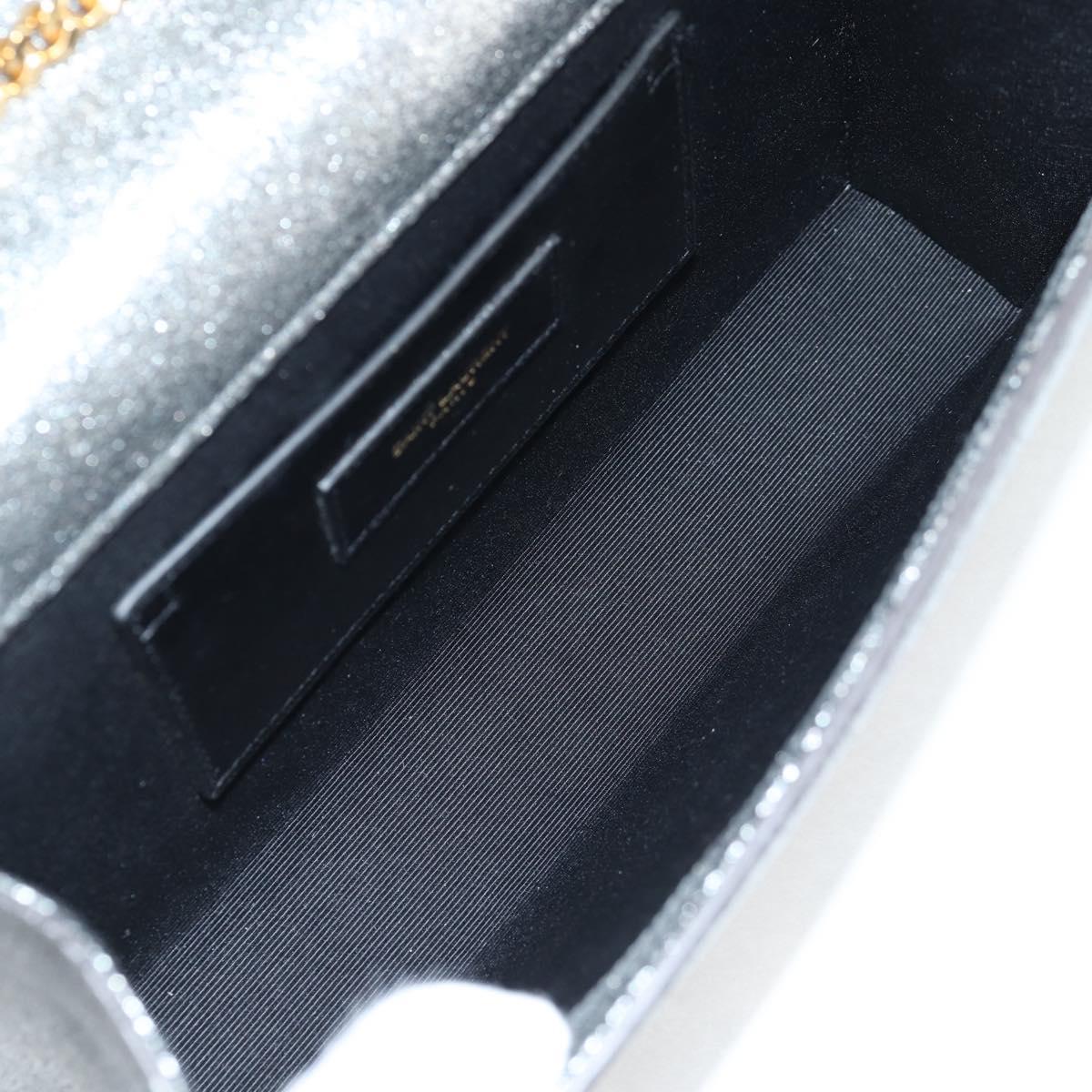 Saint Laurent Kate, Silver, Leather, shoulder