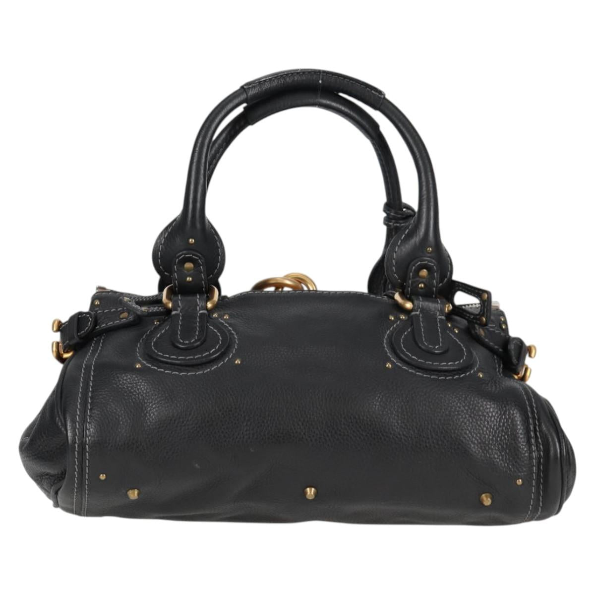 Chloé Paddington, Black, Leather, handbag