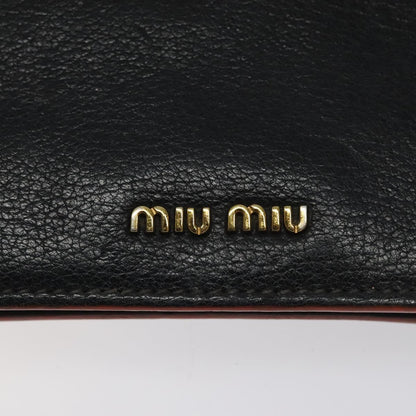 Miu Miu Madras, Black, Leather, shoulder