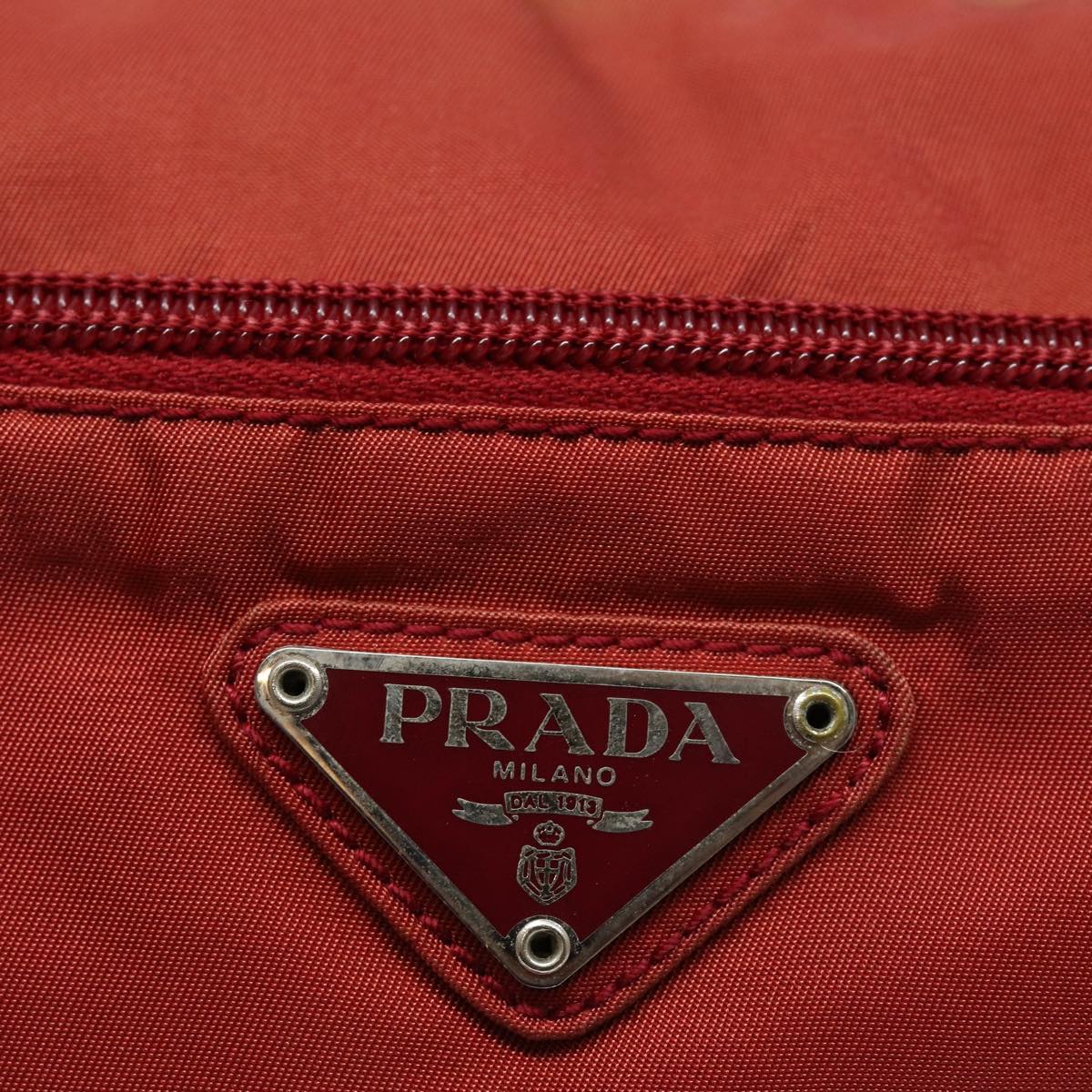 Prada Tessuto, Red, Canvas, shoulder