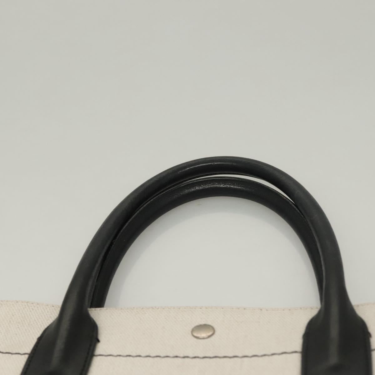 Saint Laurent Rive Gauche, White, "CANVAS, LEATHER", handbag