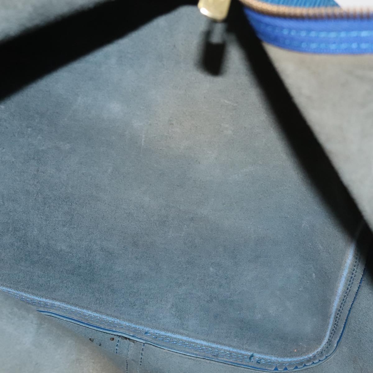 Louis Vuitton Keepall 55, Navy, Leather, travel