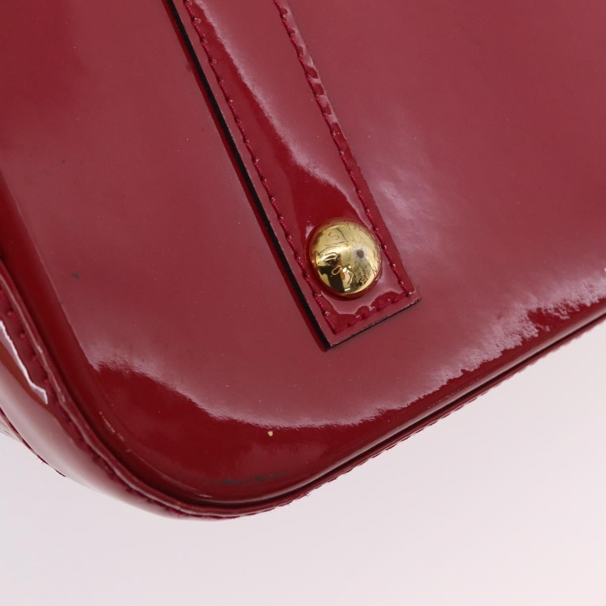 Louis Vuitton Alma Monogram Vernis, Pink, Patent Leather, Handbag