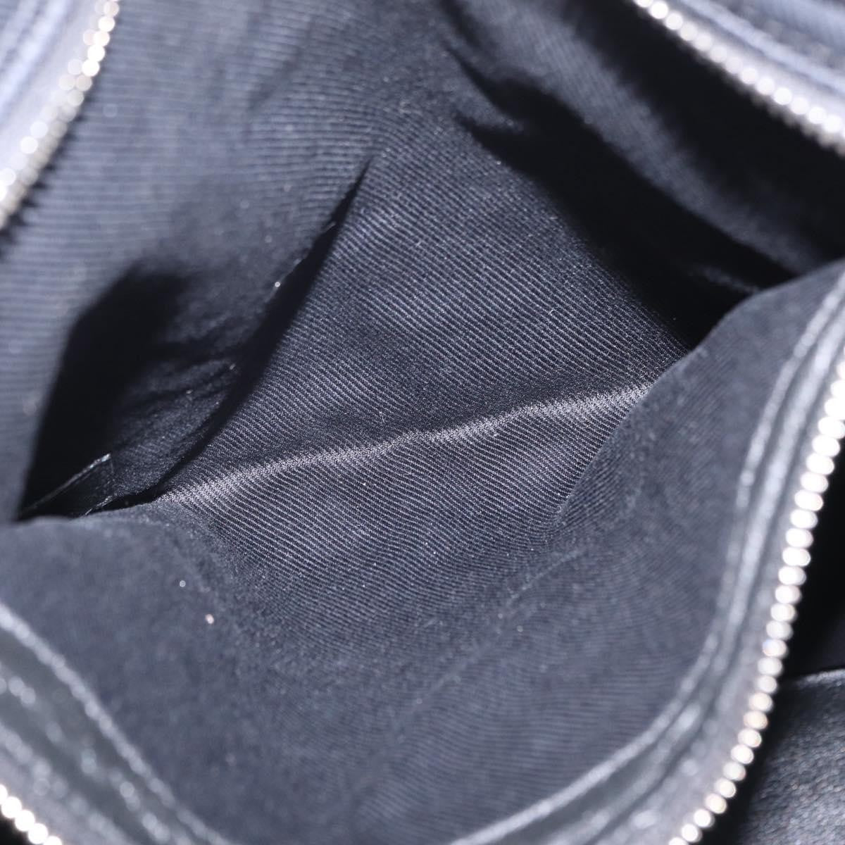 Saint Laurent Rive Gauche Shopper Embossed Leather, Black, Leather, Tote Bag