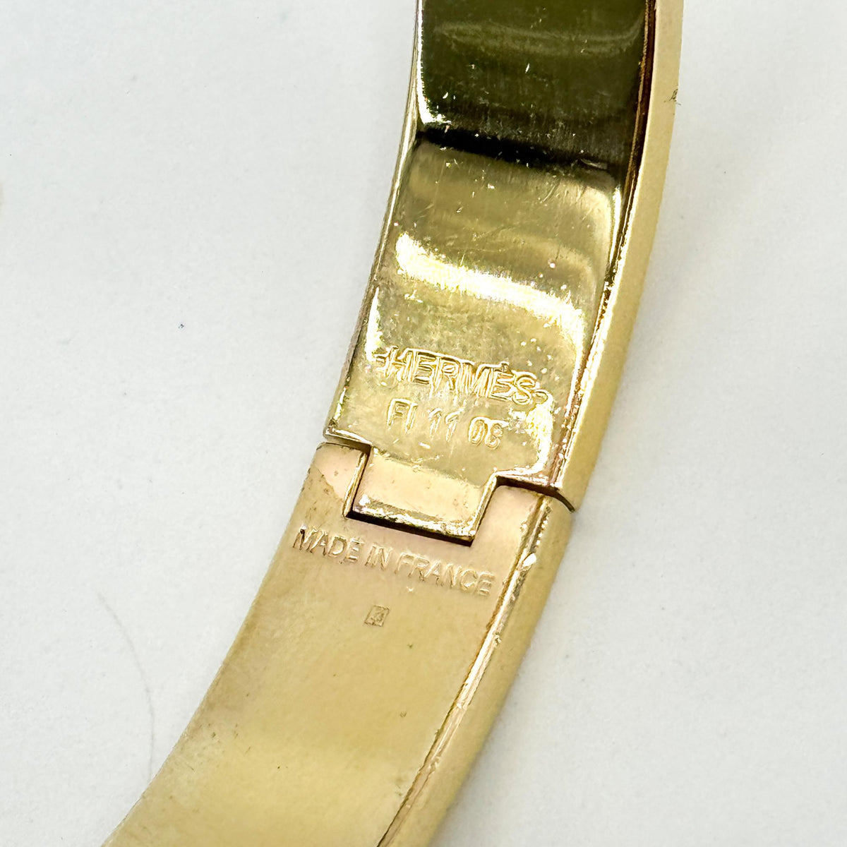 Hermes Clic H Fusion Enamel, Gold, Metal, Bracelet