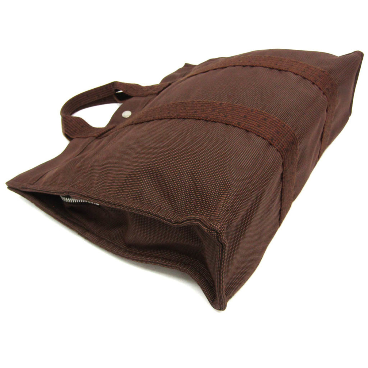 Hermes Fourre-tout Herline Canvas, Brown, Canvas, Tote Bag