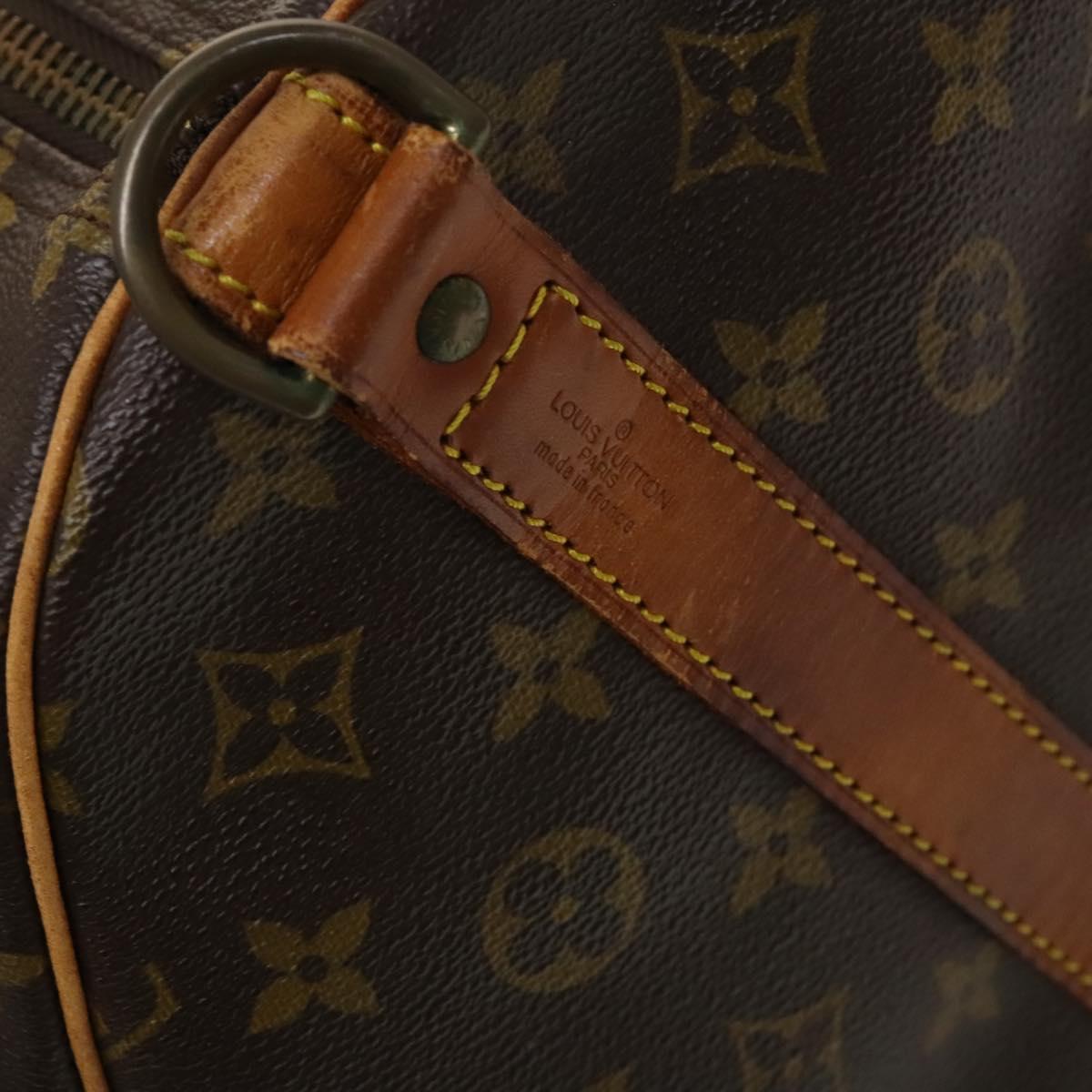 Louis Vuitton Keepall Bandoulière 55, Brown, Canvas, travel