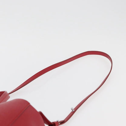 Celine Vertical Cabas Leather, Red, Leather, Tote Bag